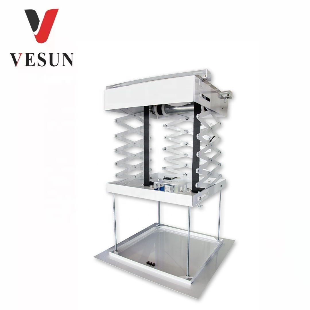 Проектор VESUN, моторизованный подъемник, ножничный кронштейн, скрытый в потолочном креплении, электрическая вешалка вверх и вниз для универсального использования