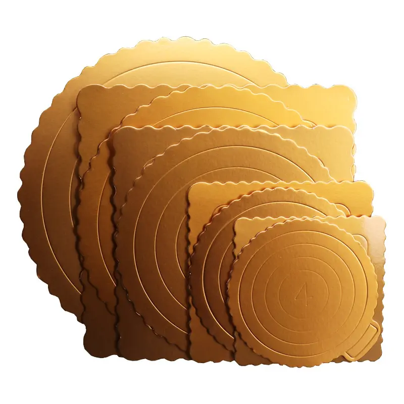 Gold 4/6/8/10 inch Cake Board Round White Square Cakes Base Cardboard