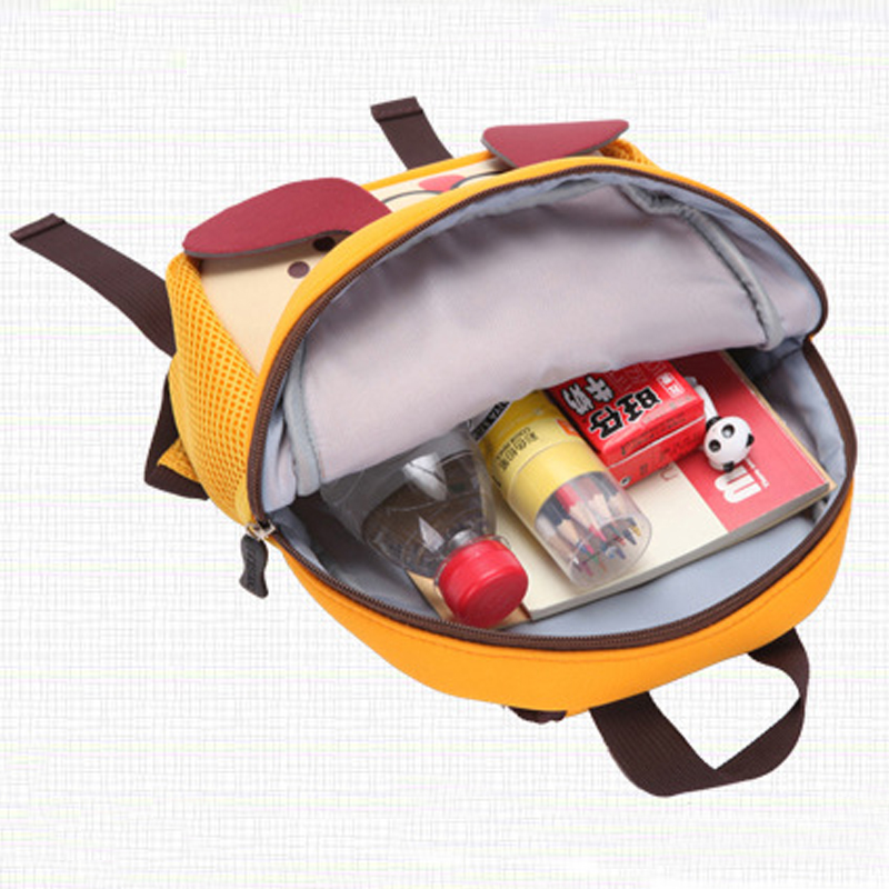 Custom 3D animal children neoprene backpack girl boys kindergarten cartoon kids school bags