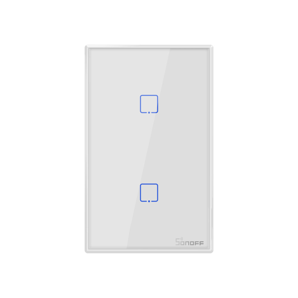 Интеллектуальный выключатель света SONOFF T0US 2C Wi-Fi, сенсорный настенный выключатель Smart Домашней Автоматизации голос/Wifi/удаленное управление с помощью приложения стеклянной панели работает с Amazon Alexa IFTTT