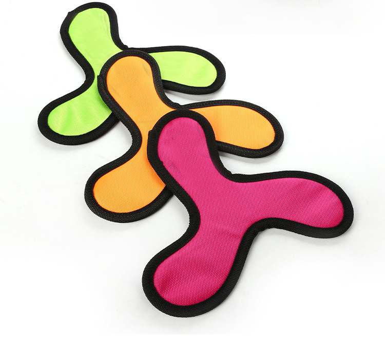 Factory Large Small Chew Training Oxford Cloth Triangle Sport Flying Disk Dog Educational Pet Toy