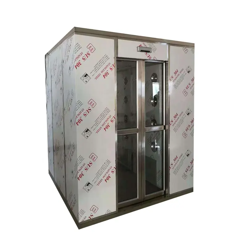 Stainless steel clean room air shower room long service life cabin with automatic door