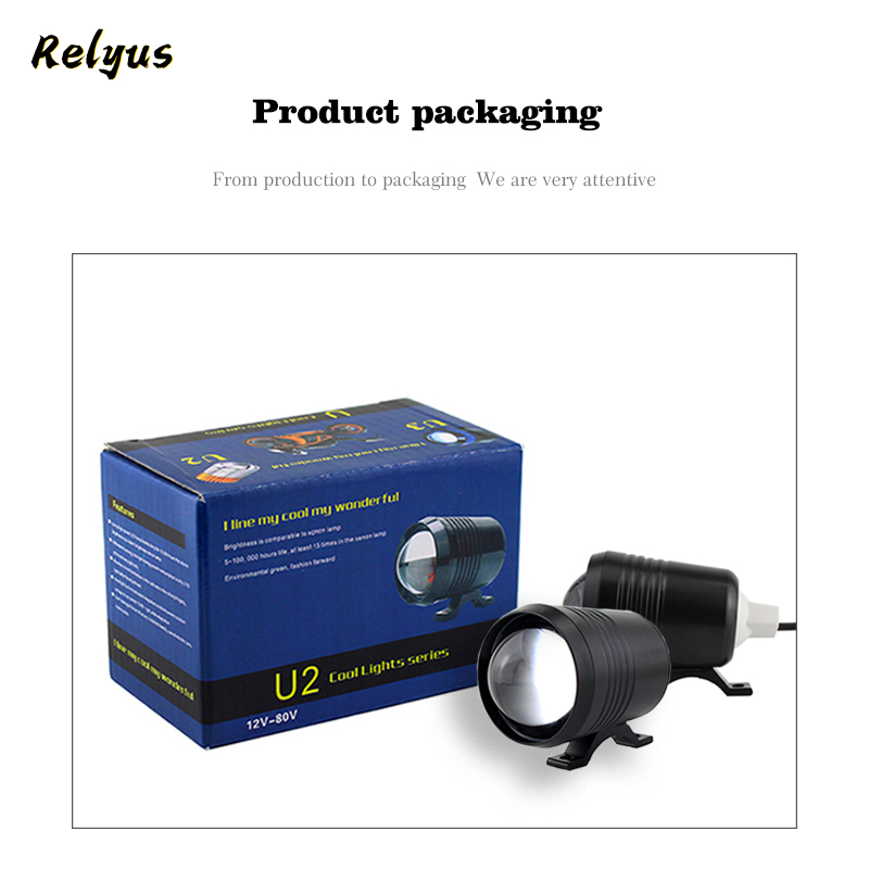 Relyus светодиодная передняя фара для мотоцикла U2 1500lm 12V освещение из водонепроницаемого материала с кронштейном для мотоцикла фара прожектор вспомогательное оборудование