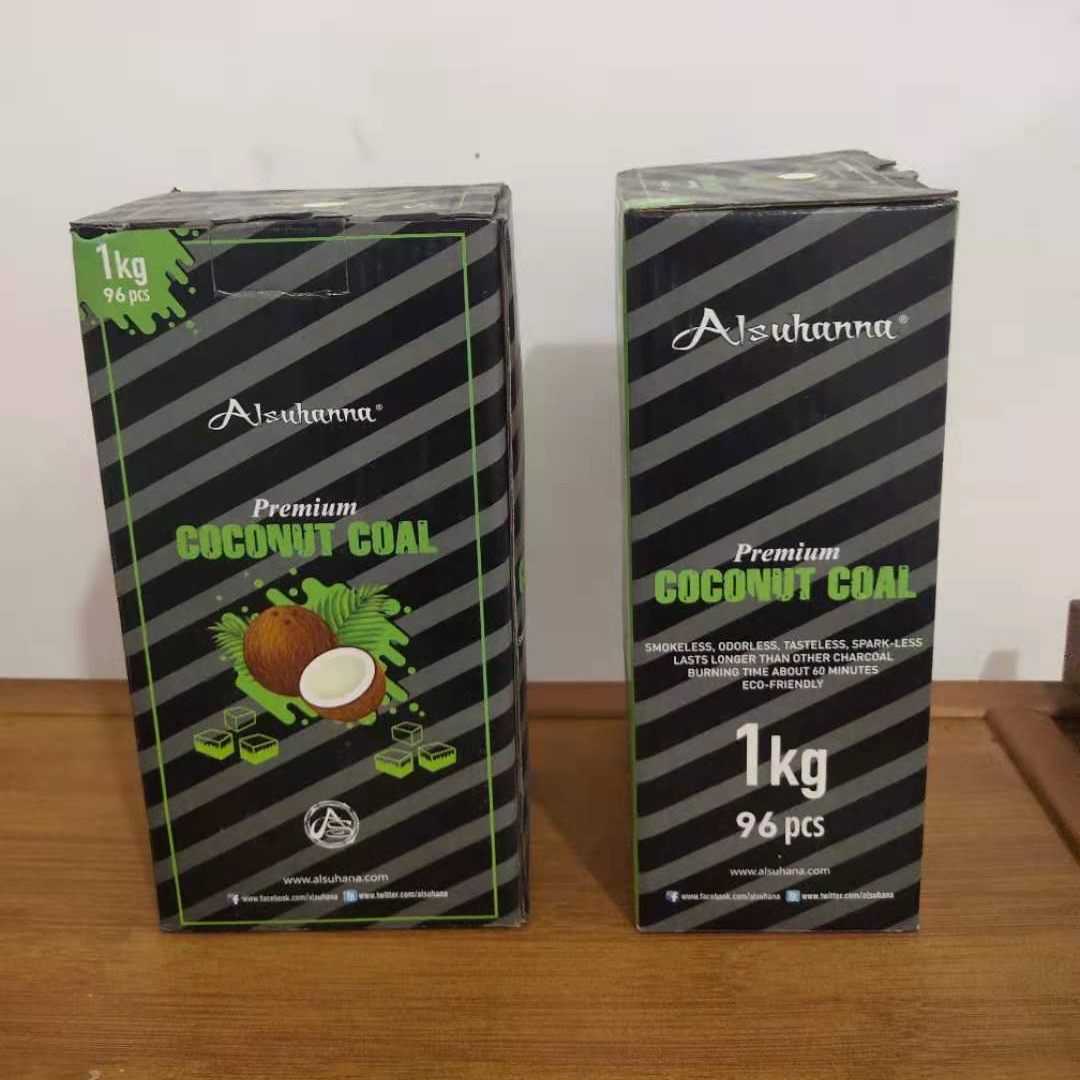Wholesale Good Quality Black Cube Pure Natural Coconut Shell Charcoal Round Shisha Hookah Charcoal