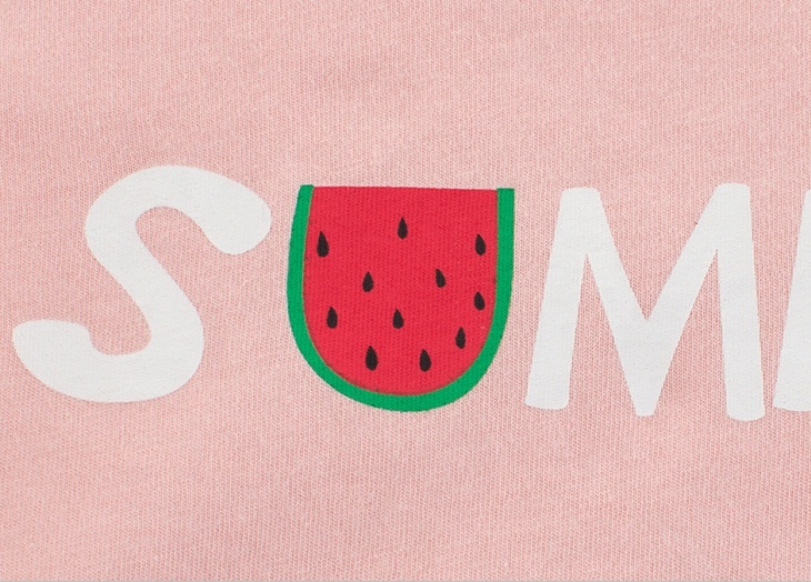 New Style Summer Children's Short-Sleeved T-Shirt Cotton Baby Clothes Cartoon Girls Clothing Letter Print Girls Pink T Shirt