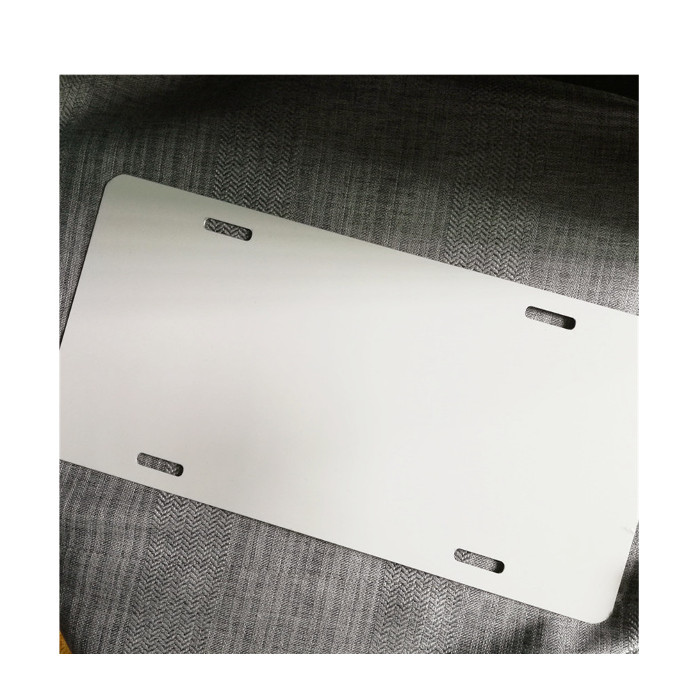 Горячая продажа пользовательские авто шаблоны лицензии заготовки 12 "x 6" x 0,65 мм белый пустой краситель сублимации алюминиевый металлический автомобильный номерной знак