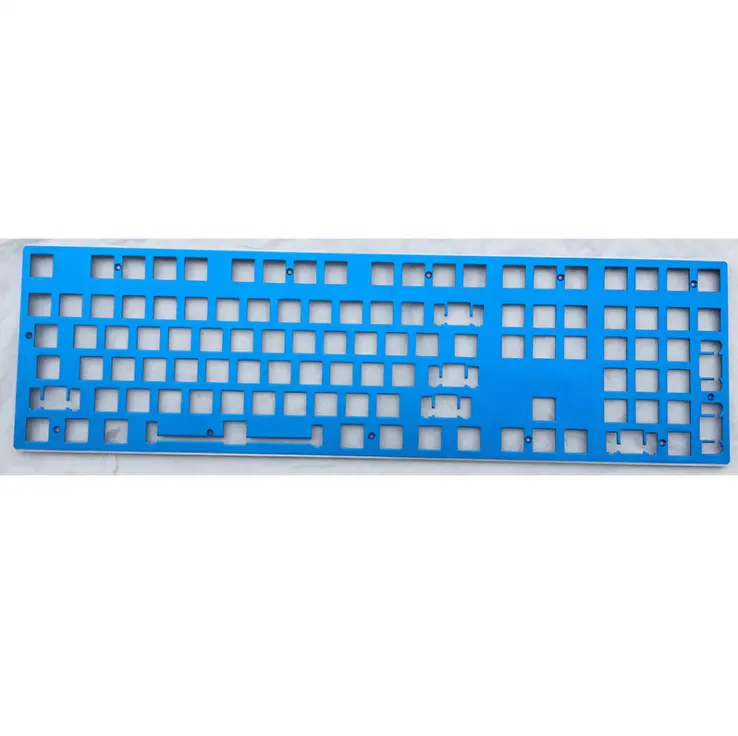 DIY mechanical keyboard CNC aluminum mechanical keyboard 61keys aluminum keyboard with anodizing service