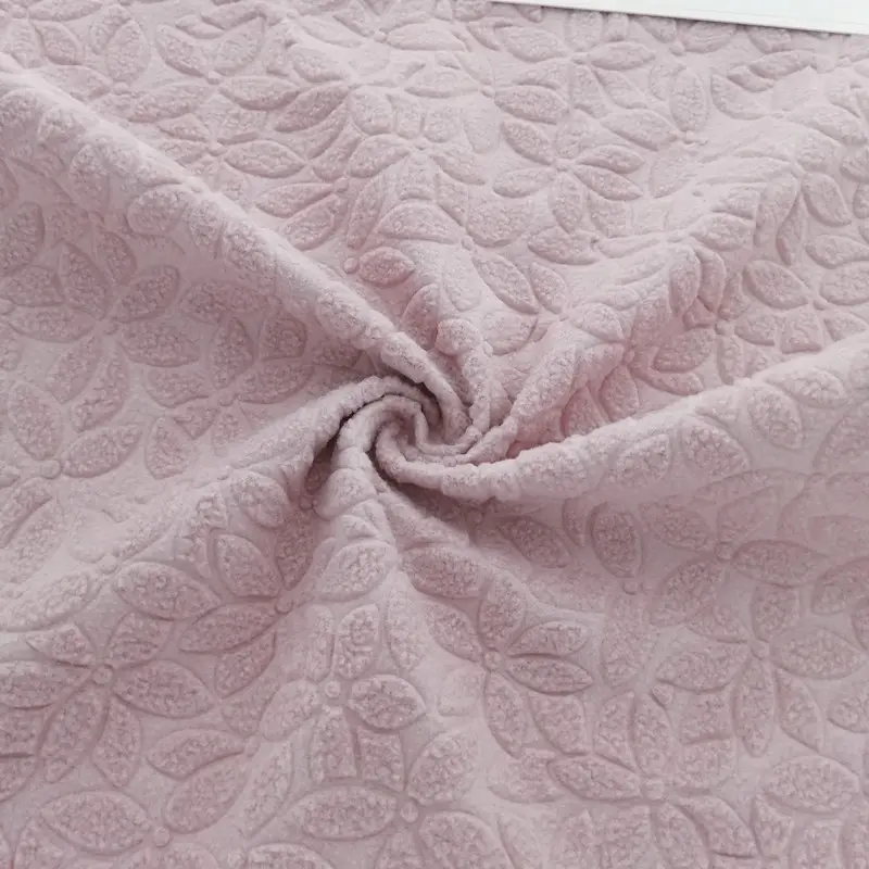 Factory Best Popular 100% Polyester Embossed Knitted Fabric For Pants