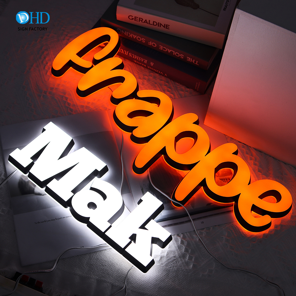 Пользовательские 3d акриловые светодиодные вывески для букв, наружные водонепроницаемые вывески для букв со светодиодной подсветкой
