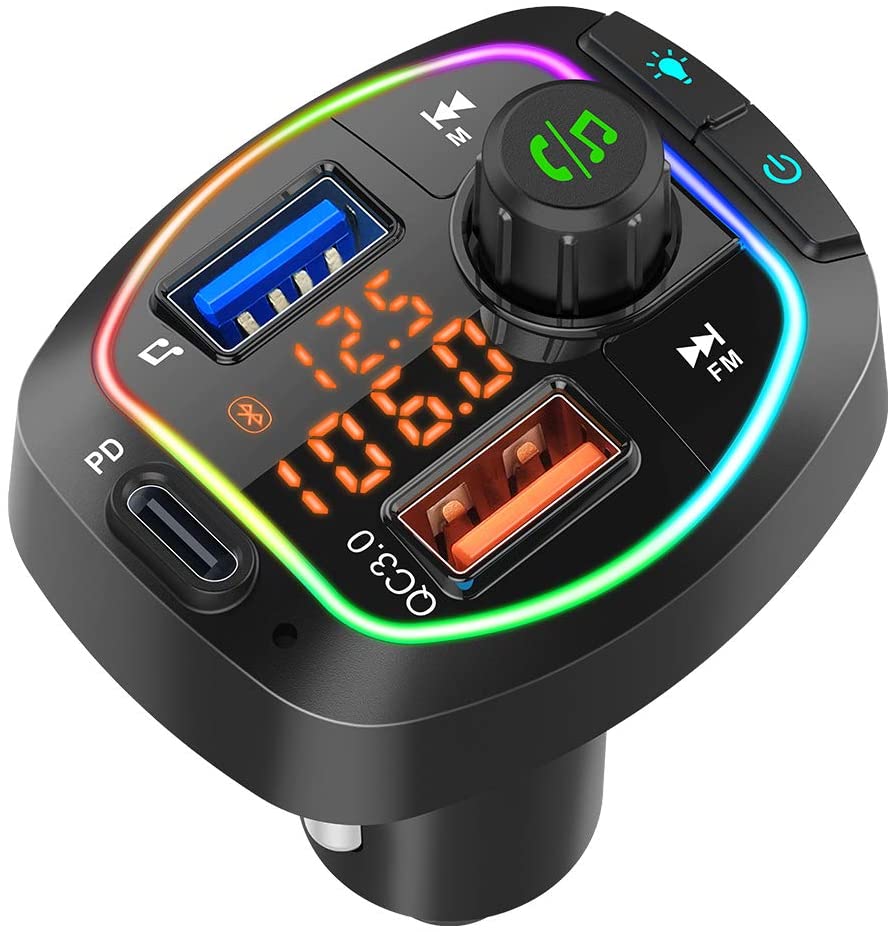 Двойной дисплей BT fm-передатчик для автомобиля V5.0