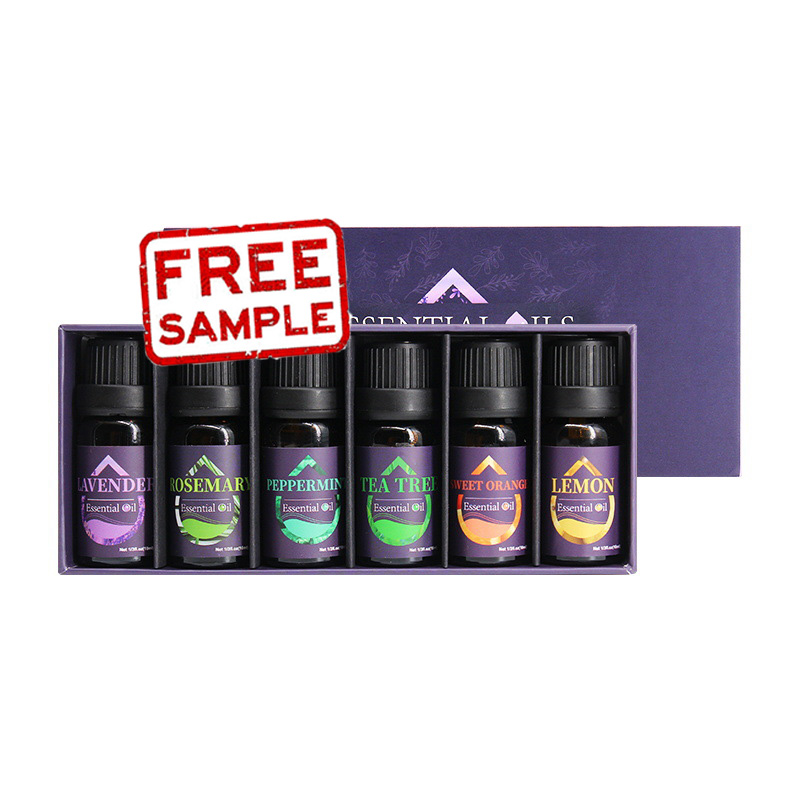 6PCS Set Flower Aromatherapy Essential Oil Private Label Natural 100% Pure Lavender Peppermint Tea Tree Massage Essential Oil
