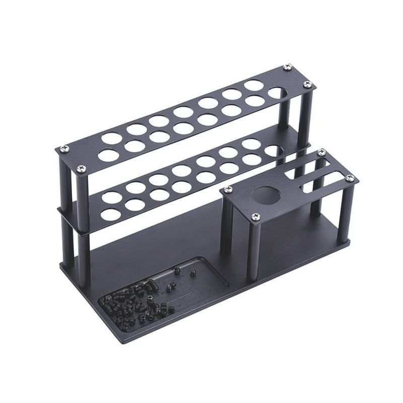 Screwdriver Organizer Pliers Holder Phillips Hex Cross Storage Rack with Screw Tray 18 Holes for RC Car Heli