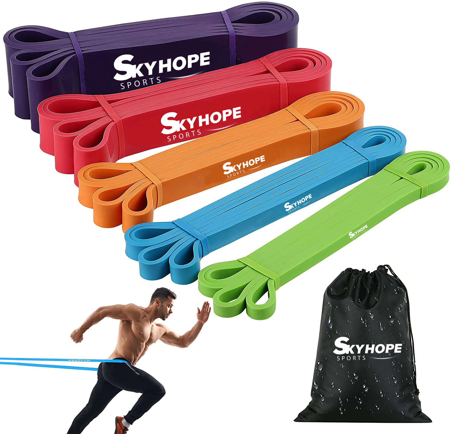 wholesale eco-friendly custom logo color natural latex band exercise resistance band