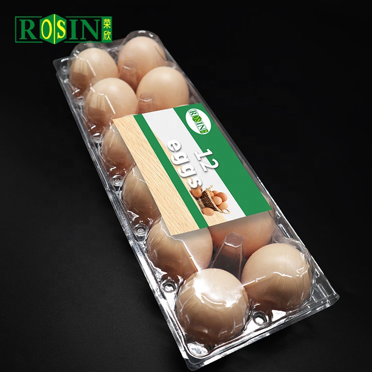 Custom Transparent Disposable PET 4 6 8 9 10 12 15 holes Eggs Tray Plastic blister box Egg Plastic Container