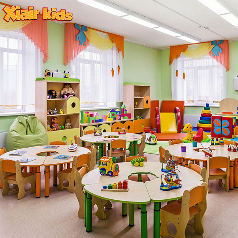 Мебель для дошкольного детского сада Xiair Montessori, деревянный стол и стулья для детского сада, мебель для классной комнаты