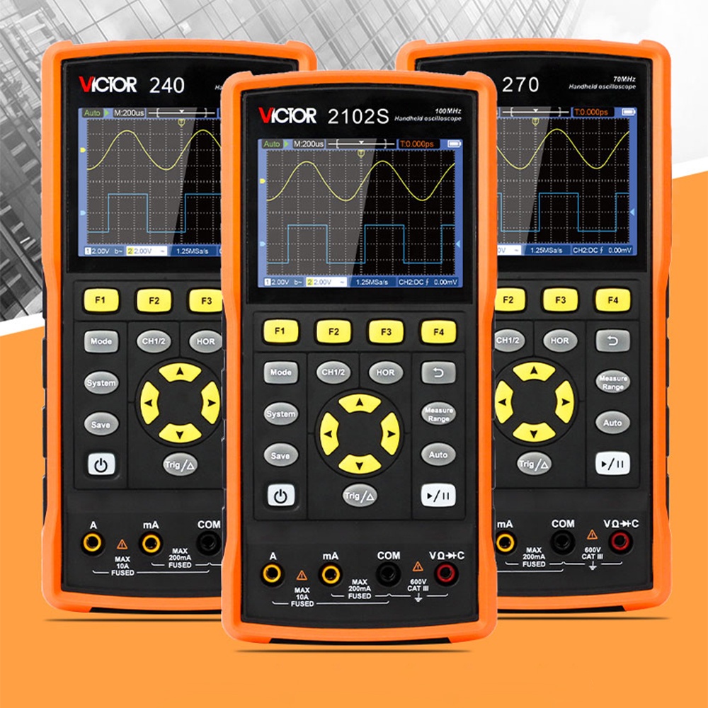 Виктор 240 240S 270 270S 2102 2102S Новый Ручной осциллограф мультиметр генератор сигналов осциллограф Полоса пропускания опционально
