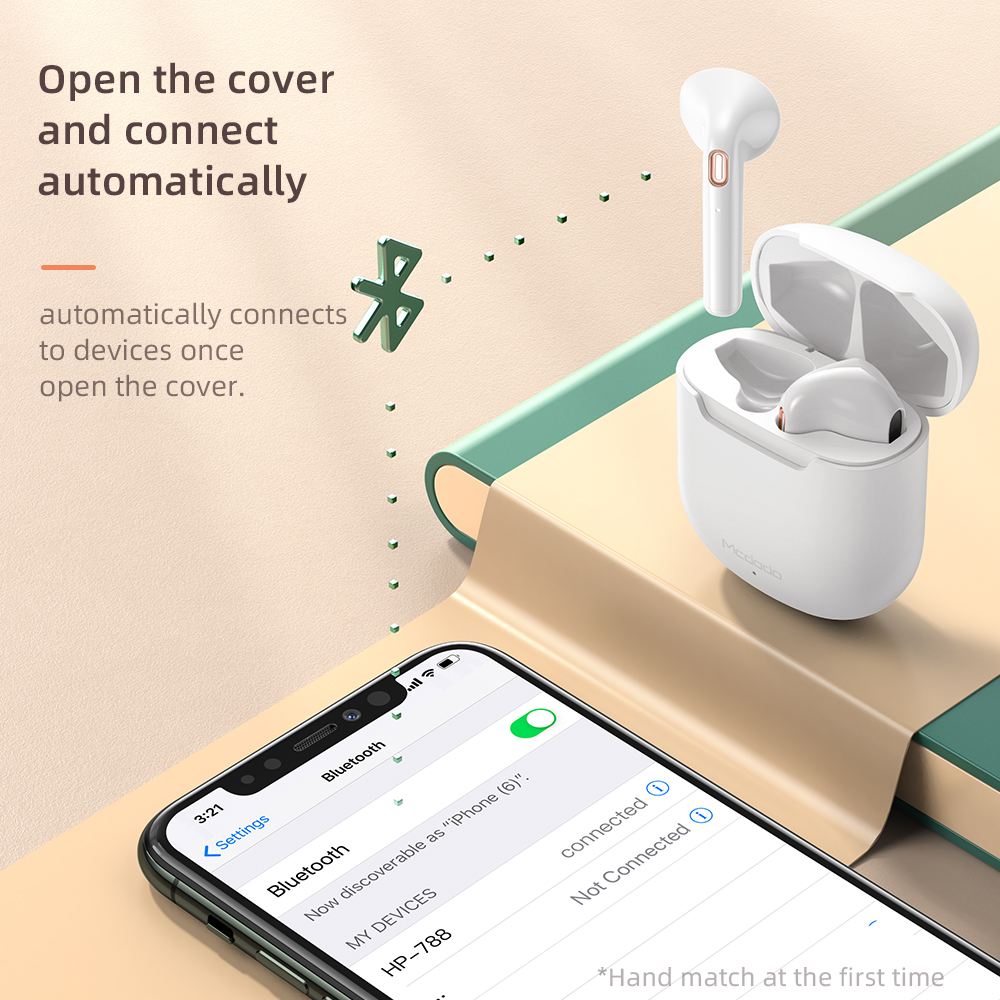 Mcdodo наушники-вкладыши TWS Bluetooth наушники беспроводные наушники для Android для iPhone