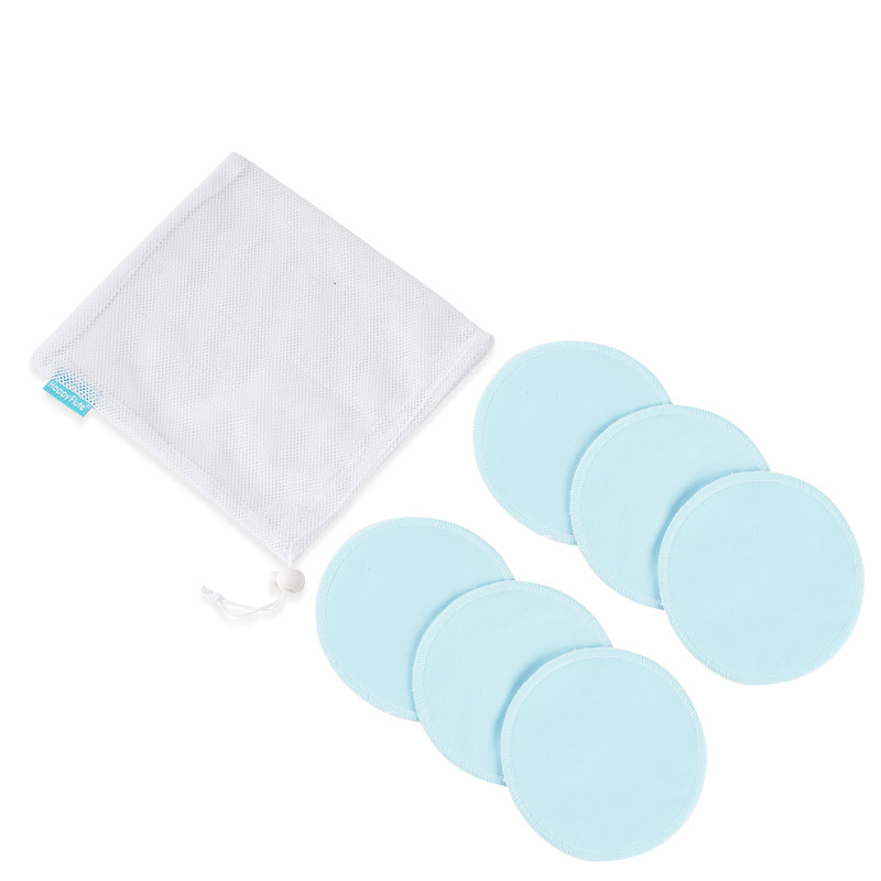 Happyflute waterproof 6 piece set bamboo nursing breast pads reusable washable feeding pads wholesale nursing pad