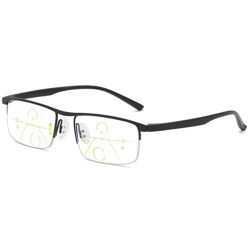 Anti-blue Light Far and Near Dual-use Reading Glasses Progressive Reading Glasses Zoom Elderly Glasses