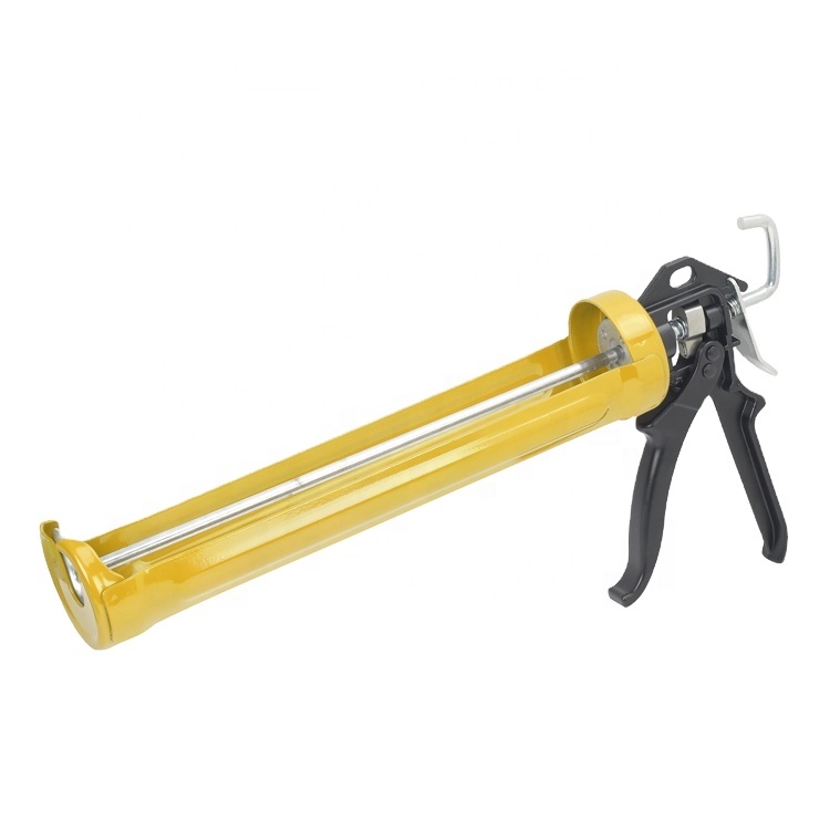 12:1 high thrust ratio Heavy Duty Caulk Gun Heavy Gauge Steel Half-Barrel With Ladder Hook