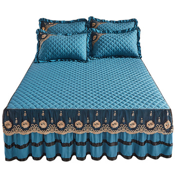 Bed sheet set higher grade luxury soft bed skirt bedding set of quilting bed skirts cover 815173