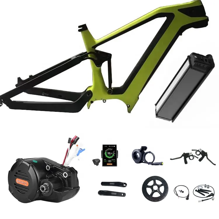 Joyebikes Most popular Bafang M620 carbon fiber electric bike frame MTB /snow Bike frame with Mmg510 and 17.5ah battery set