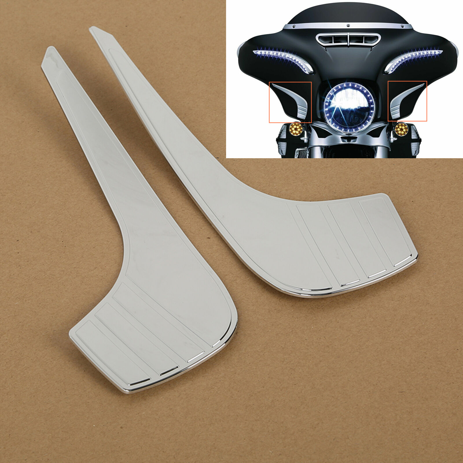 TCMT XF2906270-E хромированные трехстрочные Обтекатели для Harley Electra Street Glide Trike 2014-2018