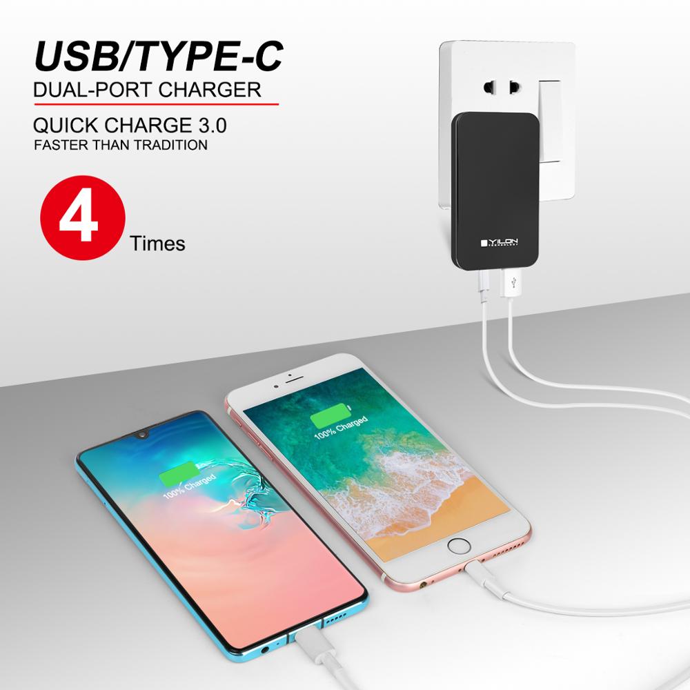 OEM быстрое зарядное устройство для телефонов pd Сетевое зарядное устройство 18 Вт двойной usb разъем быстрое тонкое плоское Зарядное устройство usb переходники Великобритания
