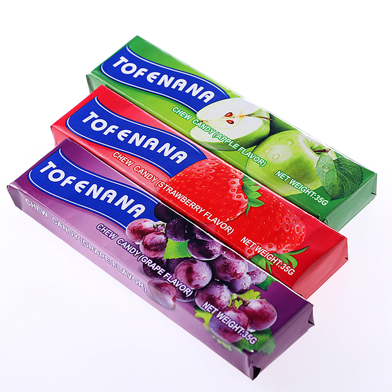 Оптовая продажа, мягкие жевательные конфеты 35 г с фруктовым вкусом, жевательные конфеты