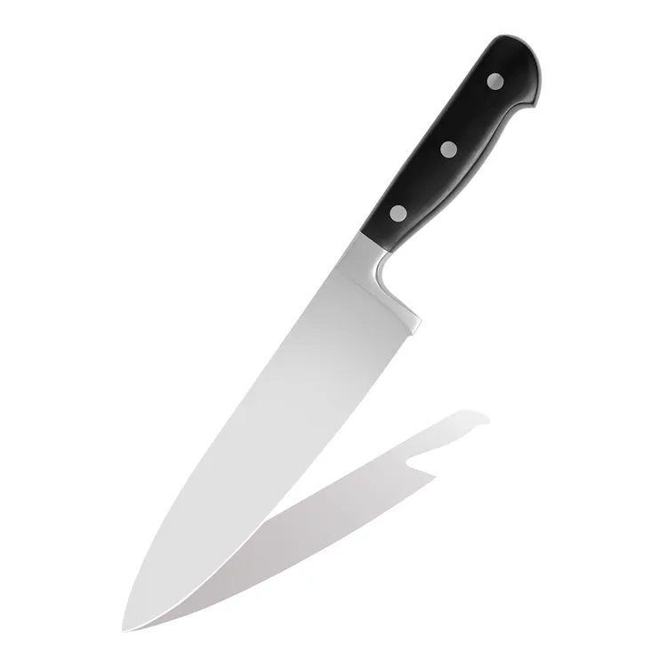 Профессиональный шеф-нож из нержавеющей стали, кухонный нож с пластиковой ручкой
