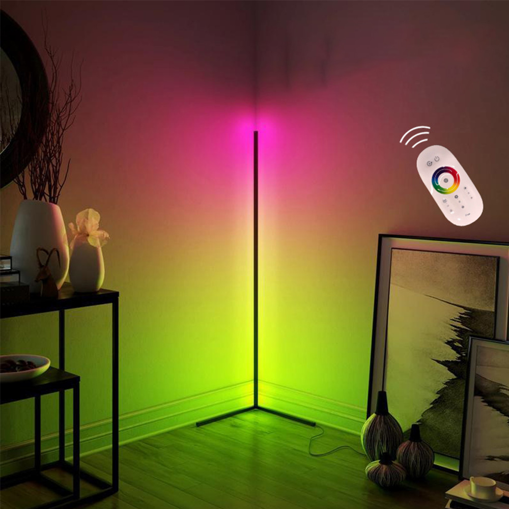 Скандинавский современный RGB LED торшер, светодиодный Угловой светильник, дизайнерская Напольная Лампа, стоящая для украшения гостиной