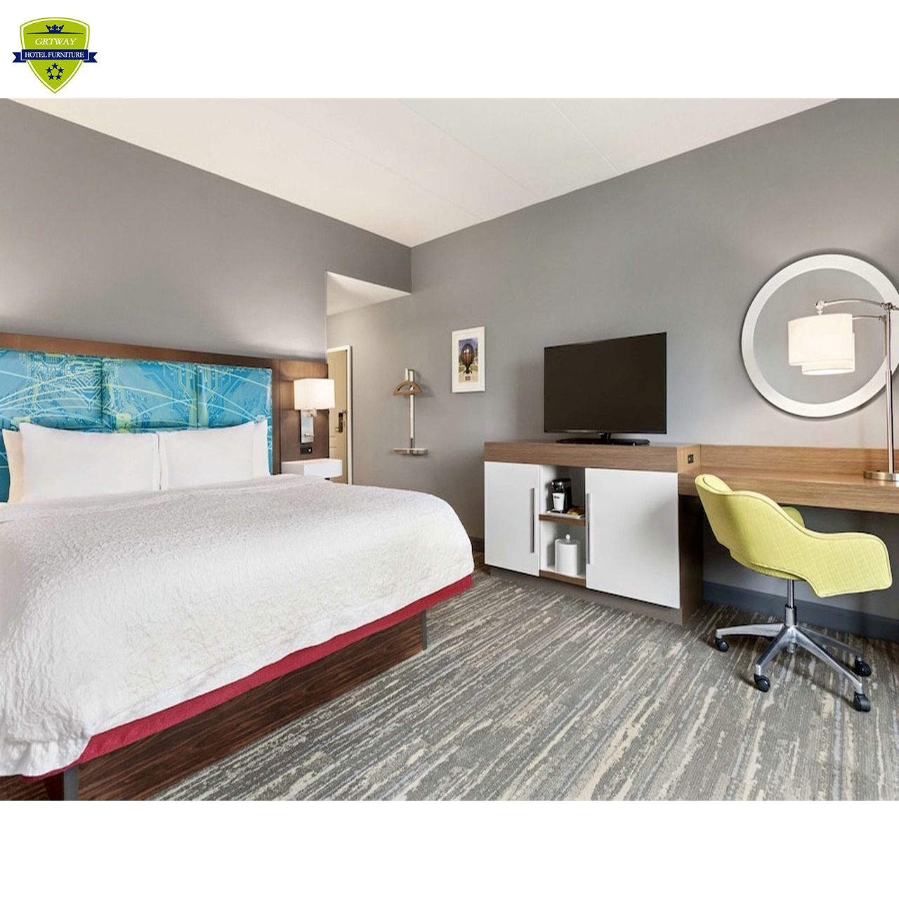 HP0120 производитель гостиничной мебели Hampton Inn современный дизайн столик для ванной комнаты под заказ Hampton Inn Hotel Furniture