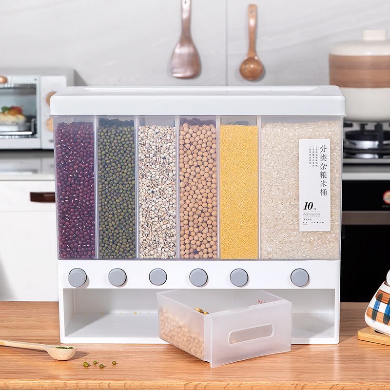 Younai JC2808 Rice Dispenser plastic food container Dispenser Moisture-proof Grain Plastic Storage Box Grain Container