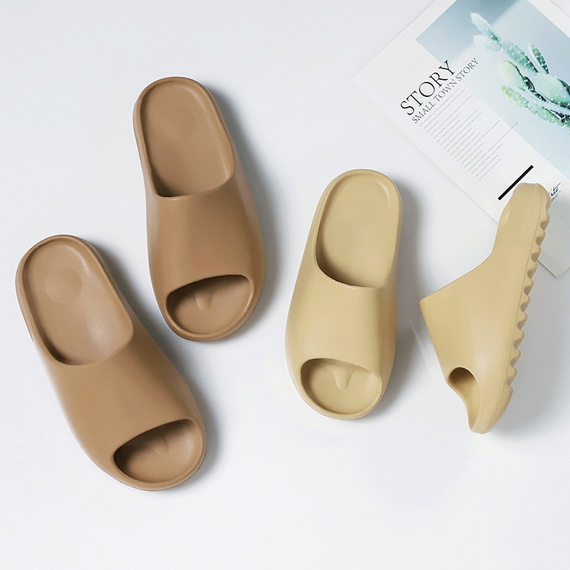 Стильные быстросохнущие полимерные Детские сланцы yeezy, легкие детские тапочки yeezy нового поколения из ЭВА