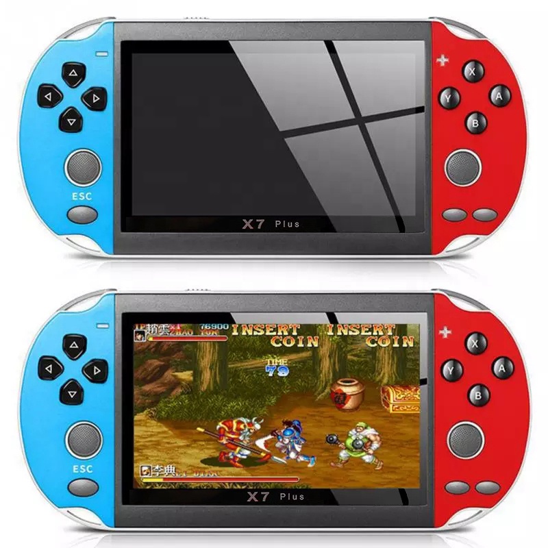 Drop shipping 5.1Inch 8GB Double-rocker Console Game Retro Mini Pocket Game Console X7Plus Handheld Video Game Player