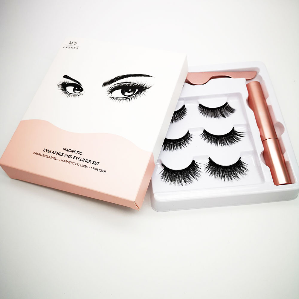 Magnetic Eyeliner and Magnetic Eyelash Kit, No Glue Reusable Silk False Magnetic Eyelash
