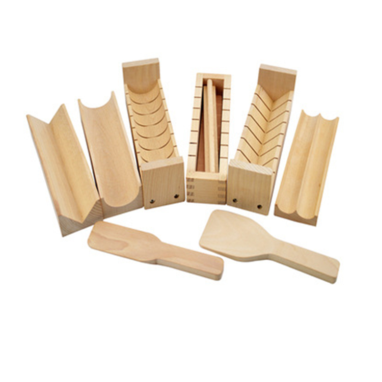 Hensin Japanese Style Customized Logo Diy High Qualitydiy Sushi Tools Rice Ball Making Wooden Sushi Mold For Making Sushi