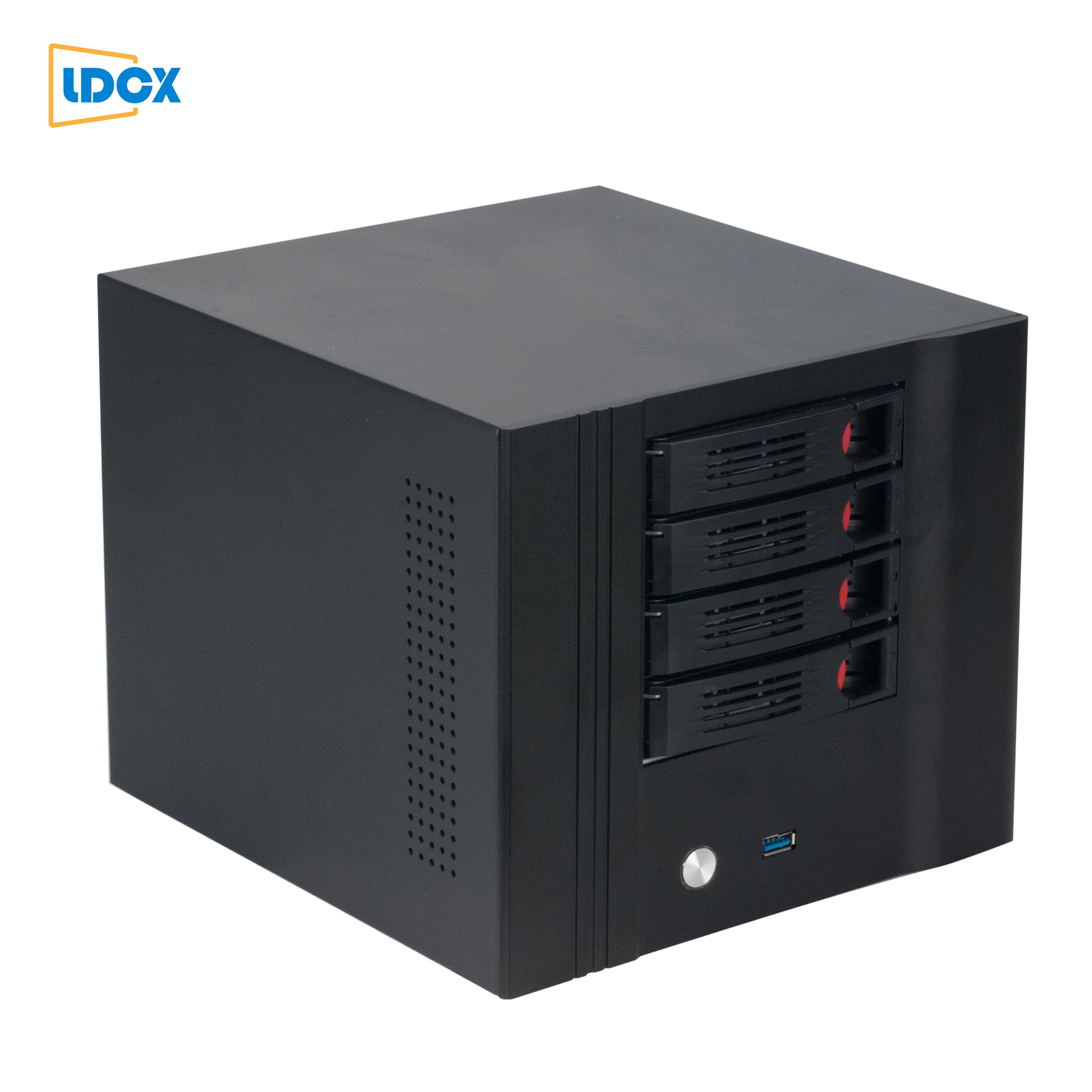 LDCX 4-bay Мини ПК с сенсорным экраном msata SSD quad core для хранения в сетевом сервере