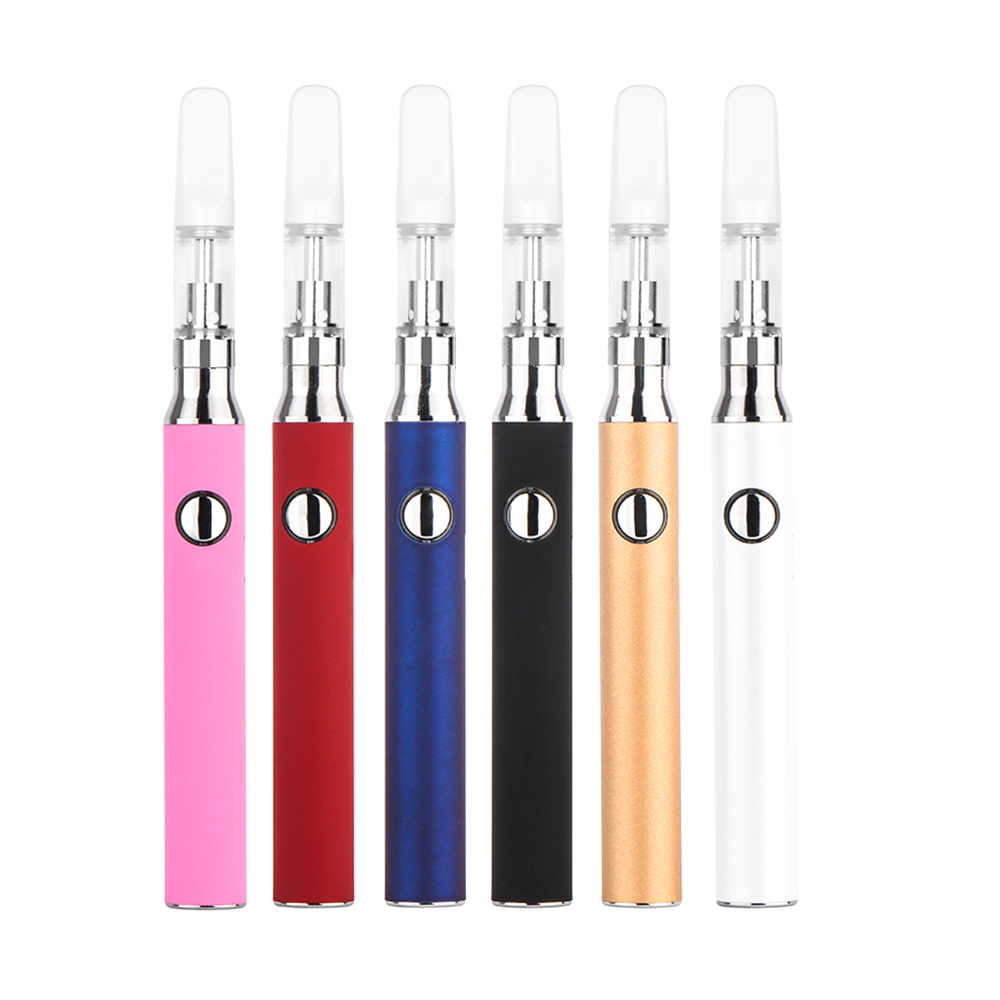 OEM brand logo color ceramic core glass tank 650mah battery vaporizer pen CBD oil vape pen
