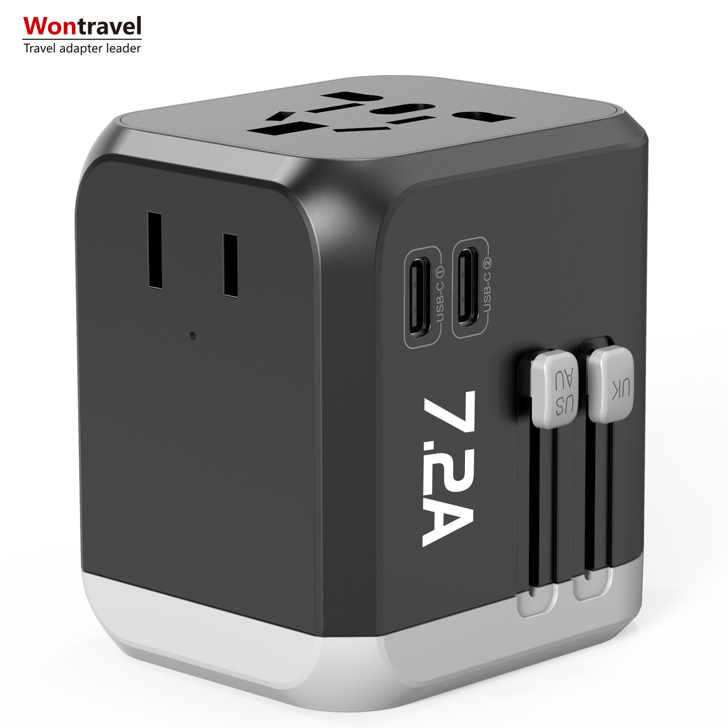 Дорожный адаптер для быстрой зарядки 3USB двойной тип c многопортовый AU EU US UK Универсальное зарядное устройство все в одном
