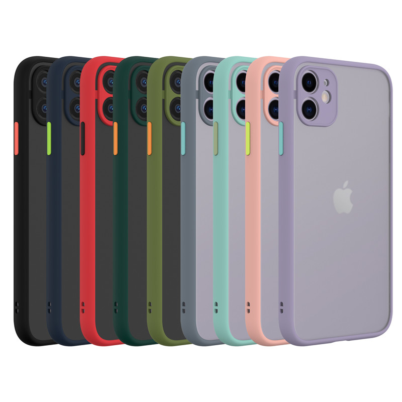 Защитный ударопрочный Прозрачный матовый чехол из ТПУ для iPhone 12 pro max 6 Plus 7 8 Plus X XS 11 Pro MAX XR