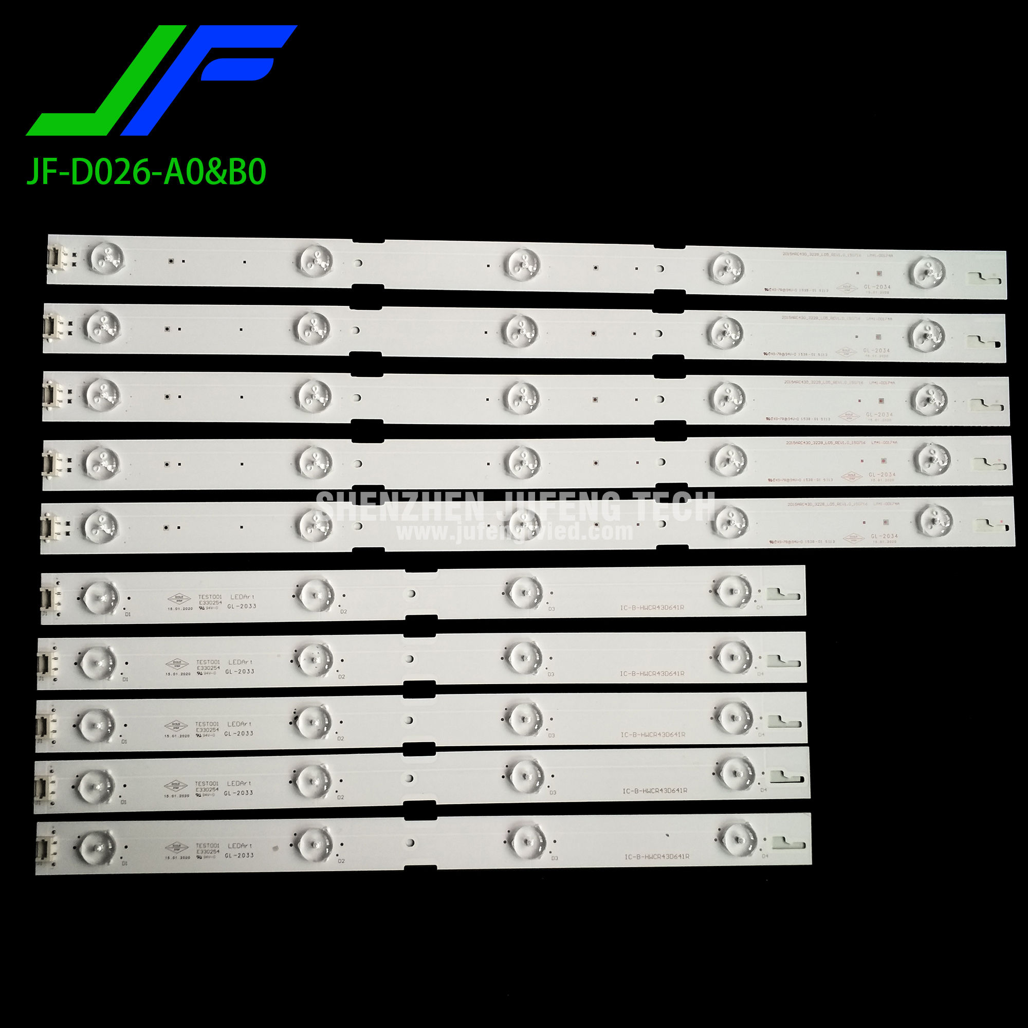 JF-D026 ЖК-телевизор Светодиодная подсветка полосы для Samsung 43 "2015ARC430_3228_L05_REV1.0_150716 LM41-00174A IC-B-HWCR430641R