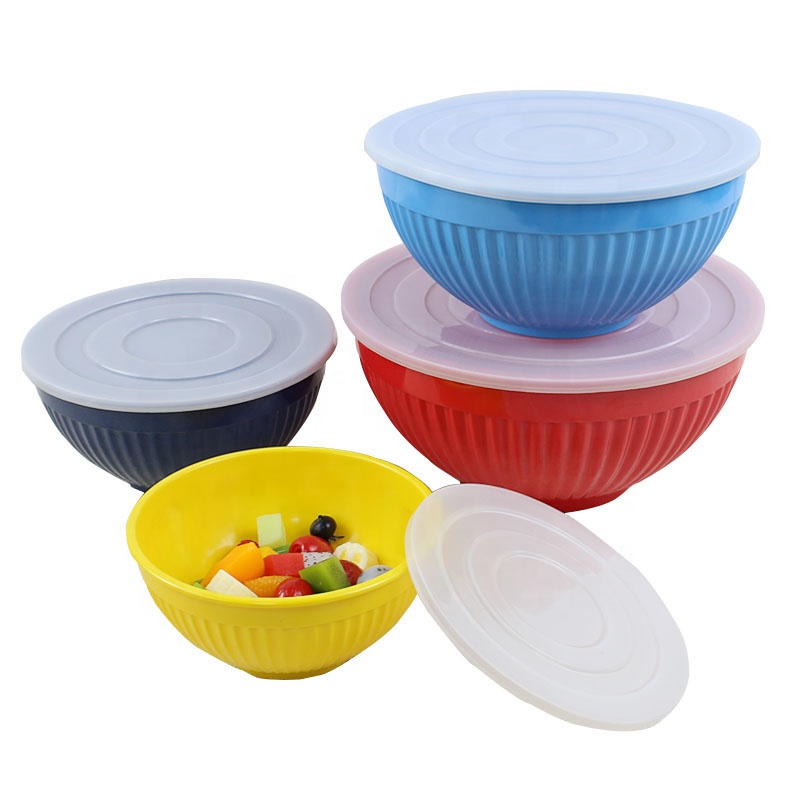 High quality fruit salad melamine mixing bowl set kicthenware melamine grain seasoning mixing bowl