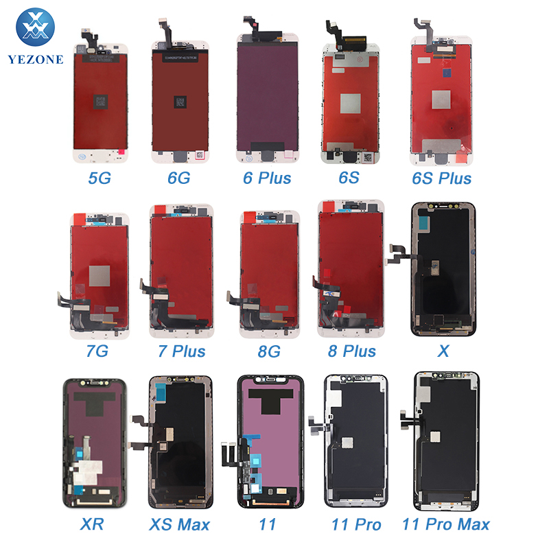 Yezone 16 лет Профессиональный оптовый мобильный телефон LCDs запасные части LCD сборка для iphone 6 6s 6s plus 7 8 x LCD