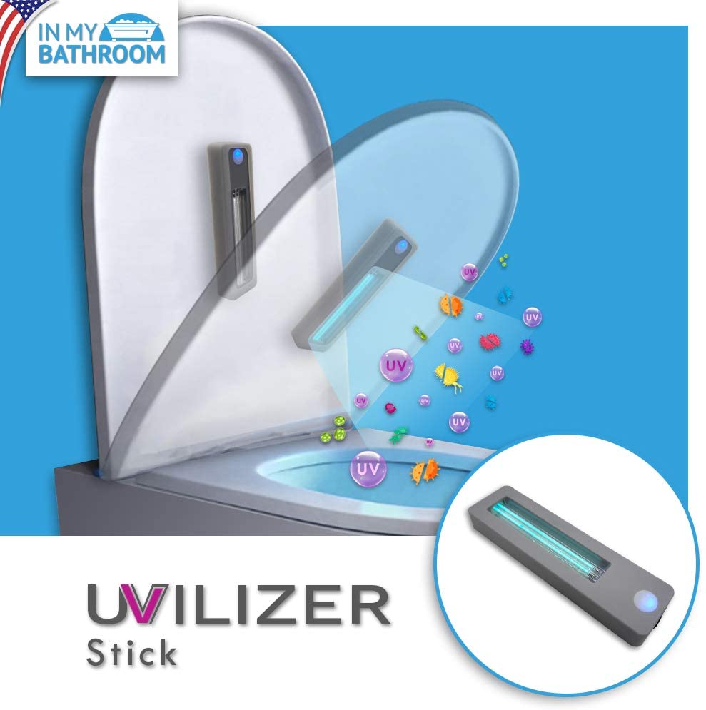 UVILIZER Stick - UV Light Sanitizer & Ultraviolet Sterilizer Wand w/ Adhesive Attachment