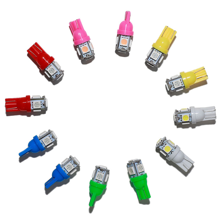 Светодиодный индикатор T10 5050 5 Smd для автомобильного номерного знака, габаритная лампа постоянного тока 12 В 24 В