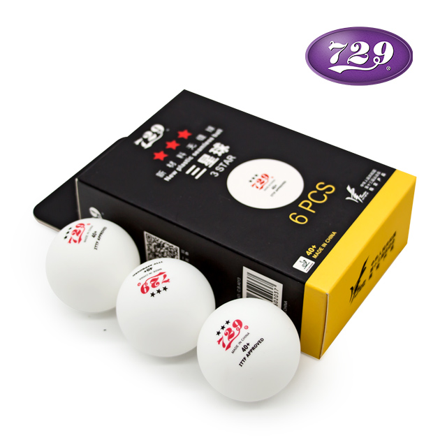 Top quality 40+ New Material Seamless Ball (Pack of 6) ITTF approved 3 star 729 Friendship Table tennis ball pingpong ball