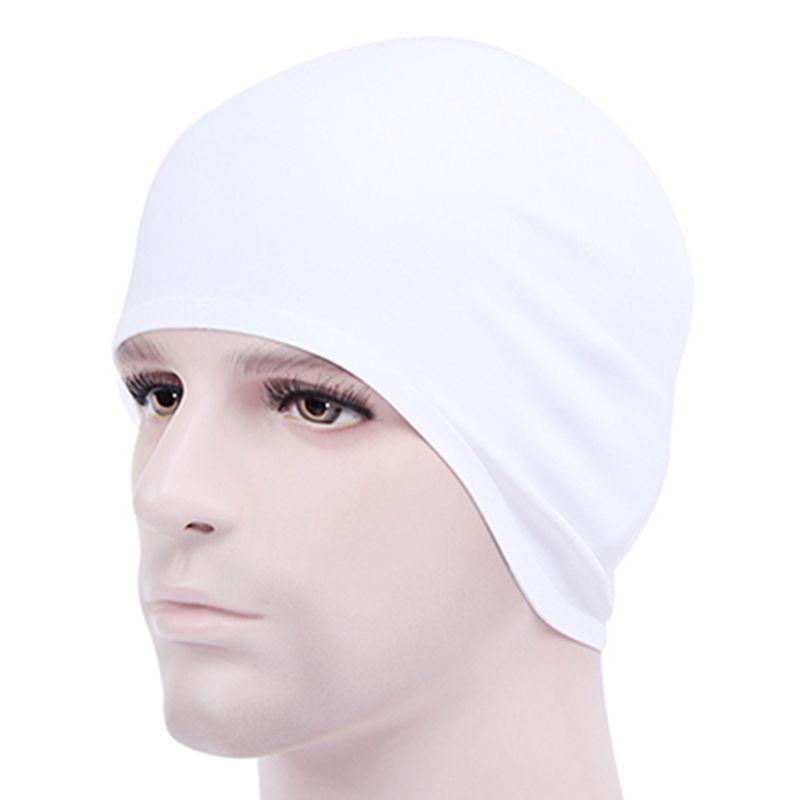 fashion Elastic Swimming Caps Waterproof Stretchable Comfortable Ears Protection Long Hair Summer Swimming Pool Bathing Hat