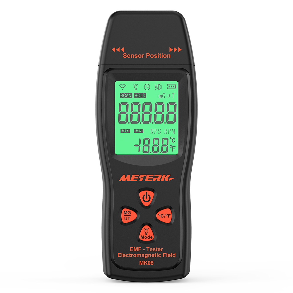 Meterk EMF метр портативный мини цифровой ЖК-дисплей EMF детектор электромагнитного поля излучения тестер Дозиметр Тестер Анти электромагнитного излучения E2470