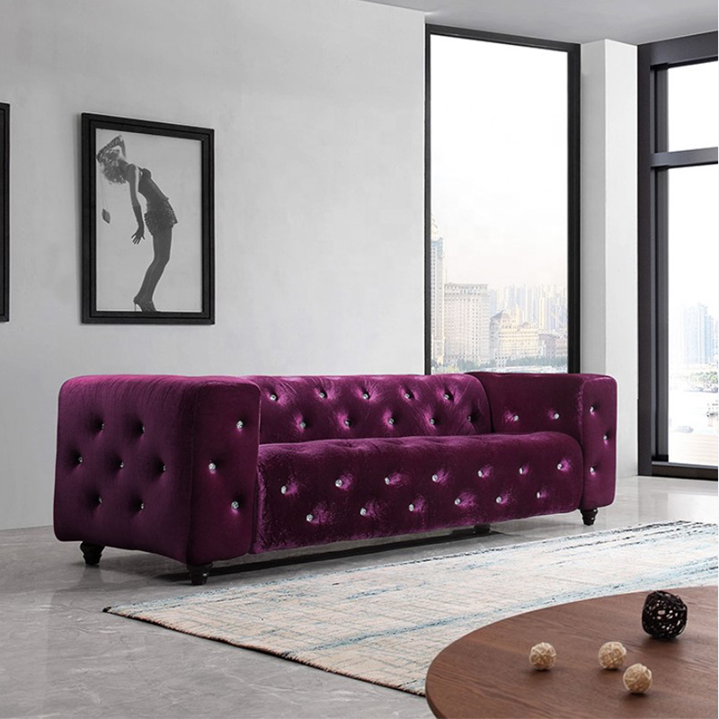 Newest Design Top Quality Office Living Room Furniture Modern Upholstery 3 Seat Fabric Sofa